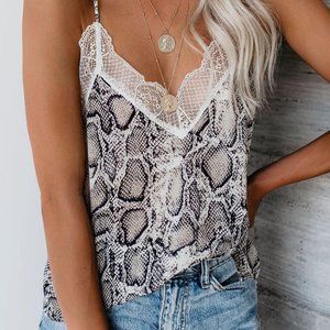 VICI -- Lovestitch snake skin tank top -- SMALL